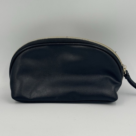 Victoria's Secret Love Small Cosmetic Bag Black gold Zipper Logo - Picture 3 of 8